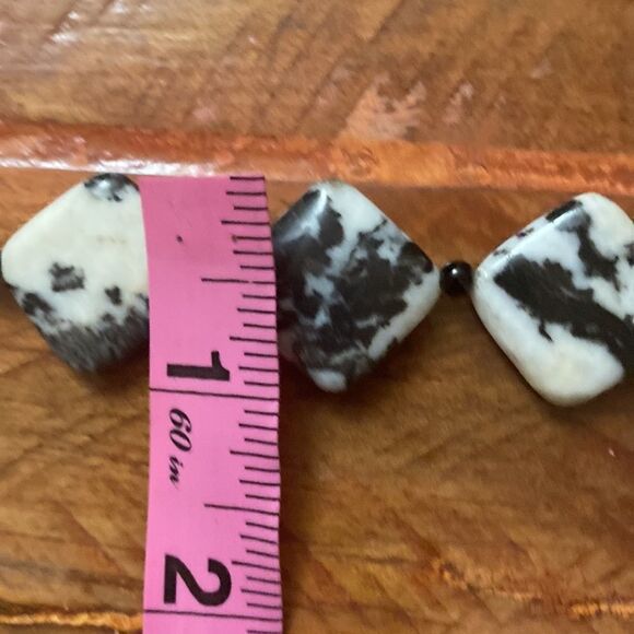 Zebra Jasper Stone & Onyx Necklace - Picture 9 of 9